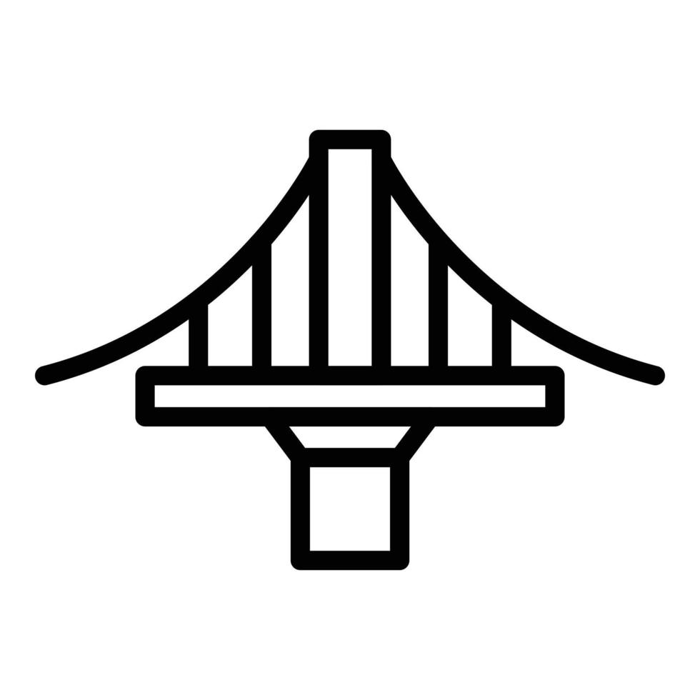 Kolkata bridge icon outline vector. Indian architecture vector