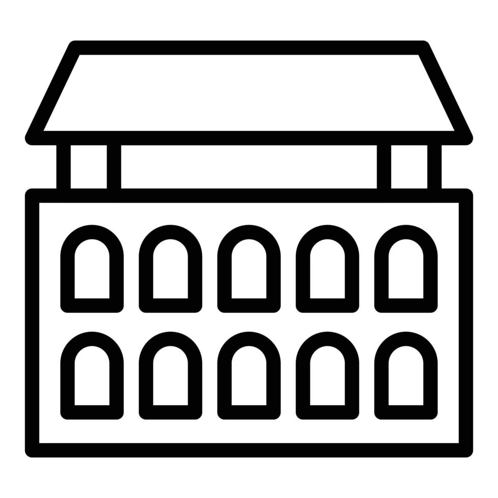 Big building icon outline vector. Africa travel vector