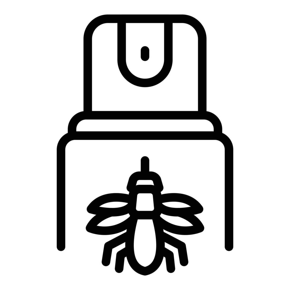 vector de contorno de icono de pulverización de insectos. control de plagas