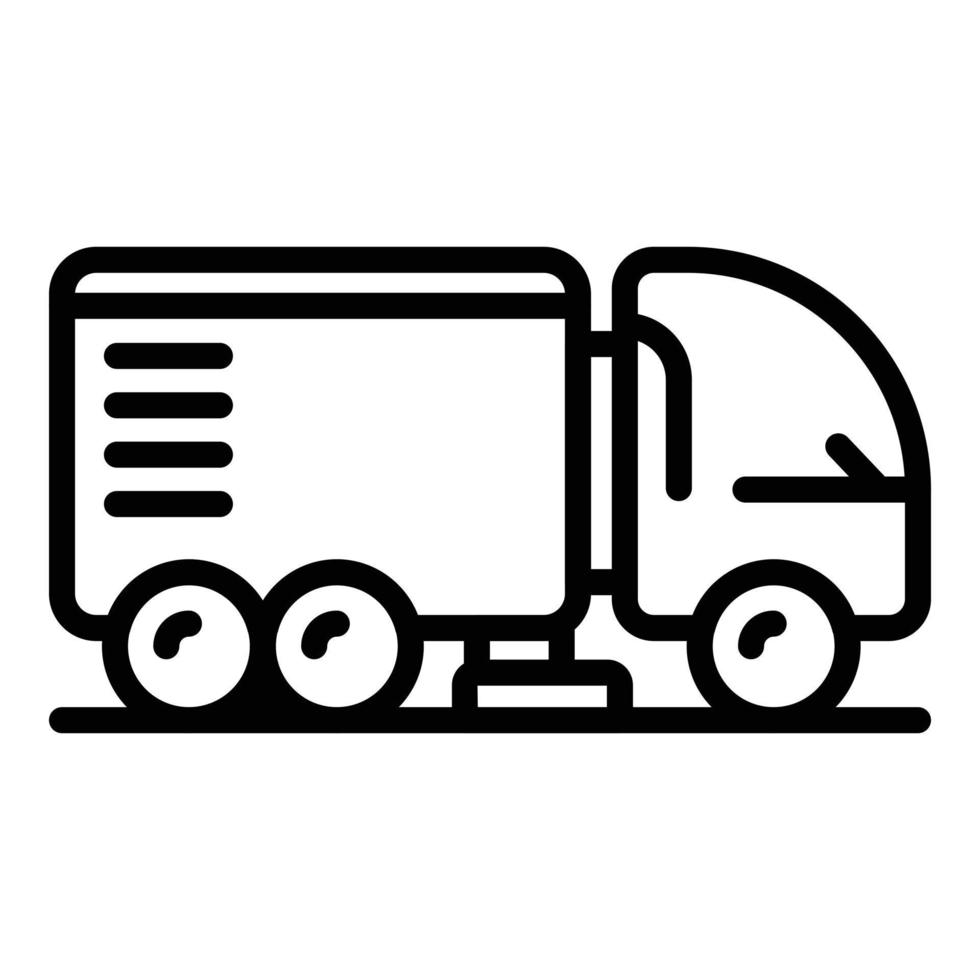 Road sweeper icon outline vector. Street truck vector