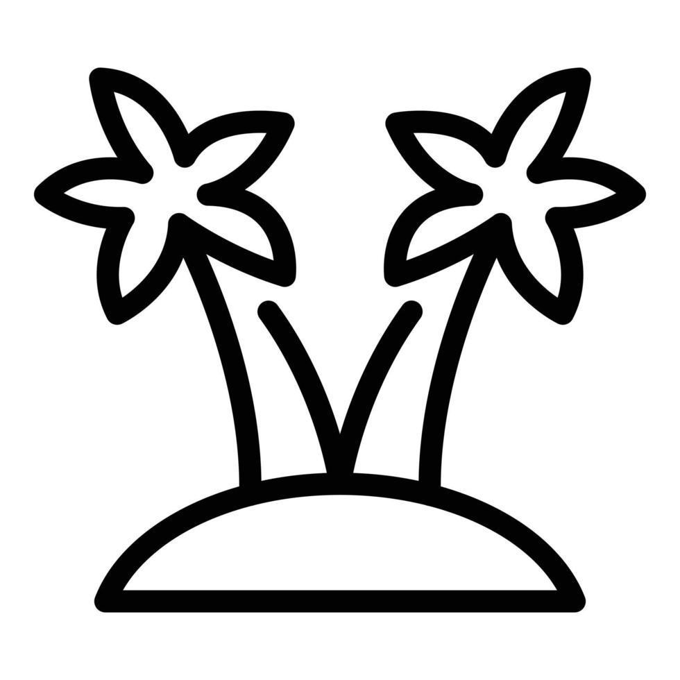 Beach island icon outline vector. Croatia map vector