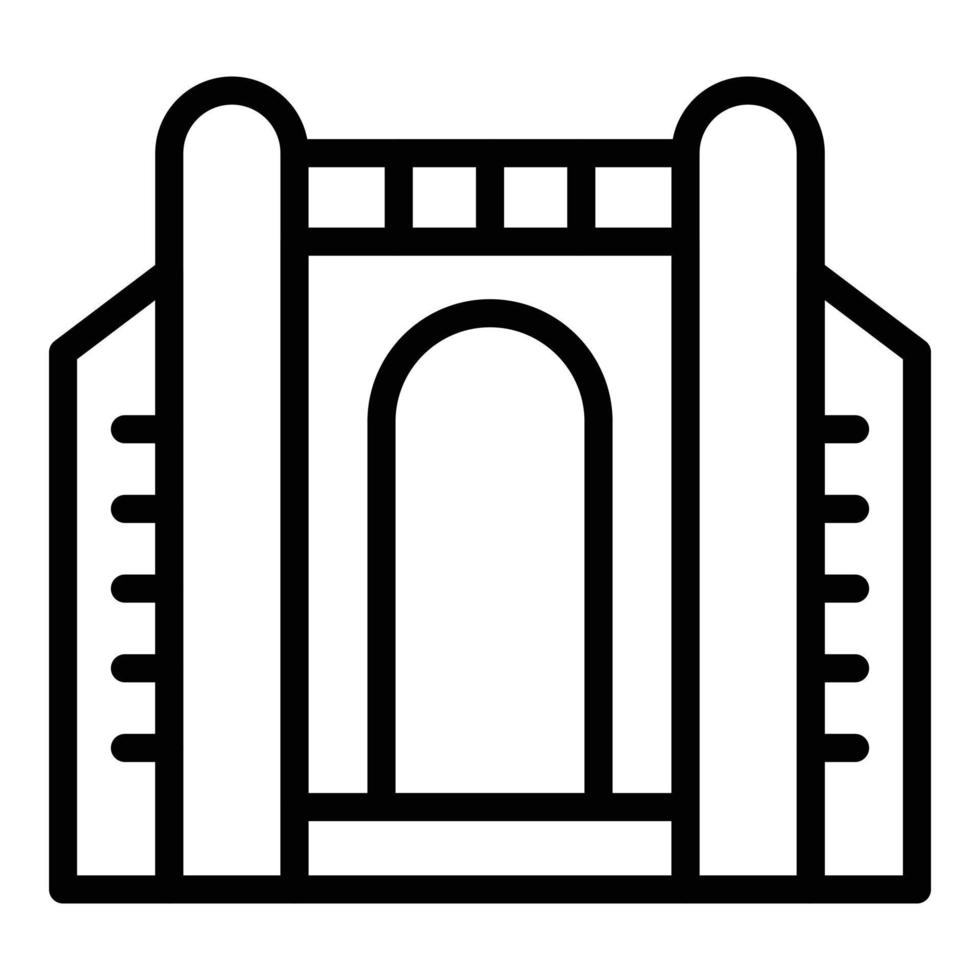 Building place icon outline vector. City skyline vector