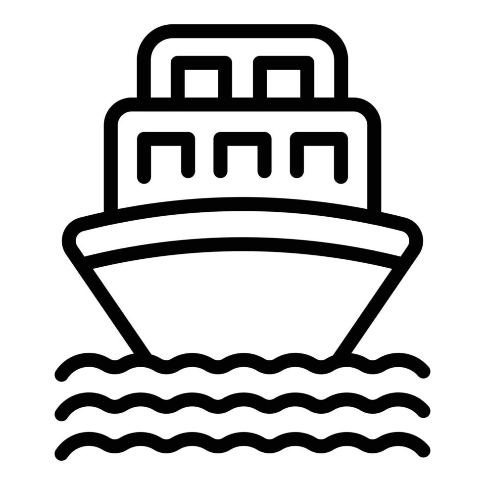 Morocco ship icon outline vector. Africa travel vector