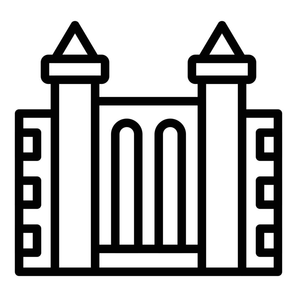 City market icon outline vector. Casablanca skyline vector