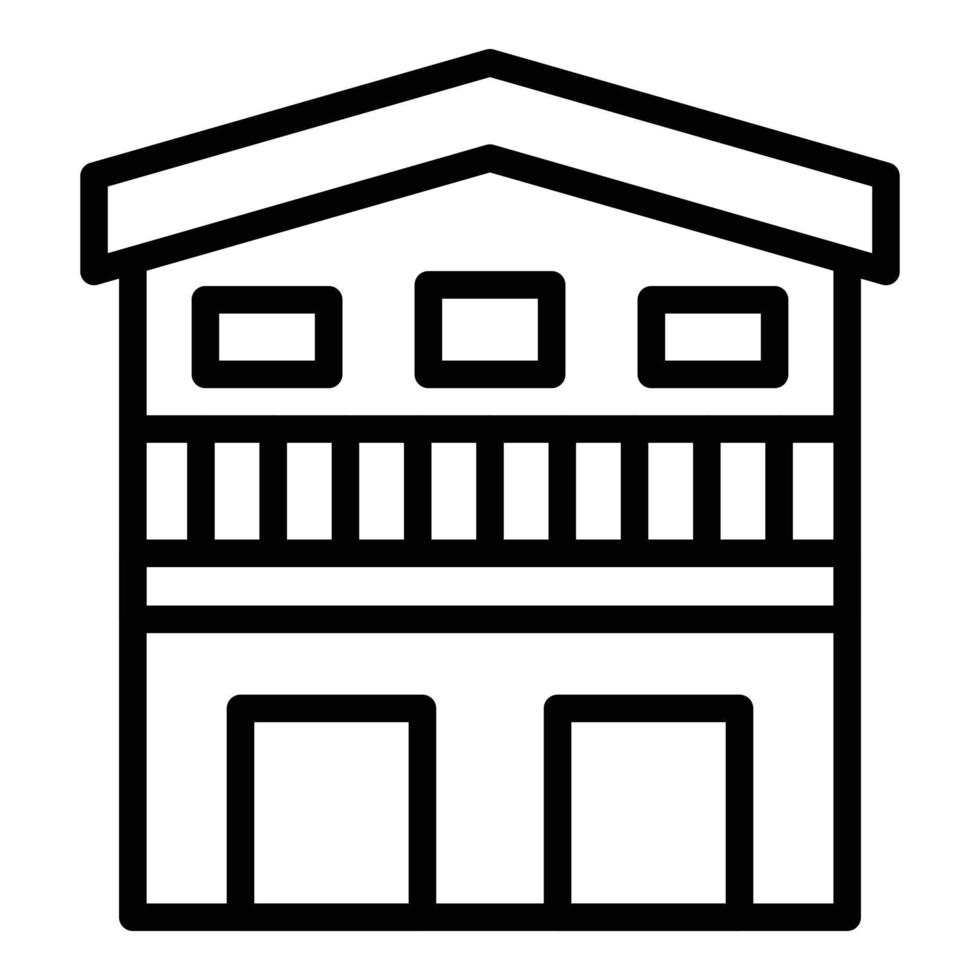 Casablanca tower house icon outline vector. City skyline vector