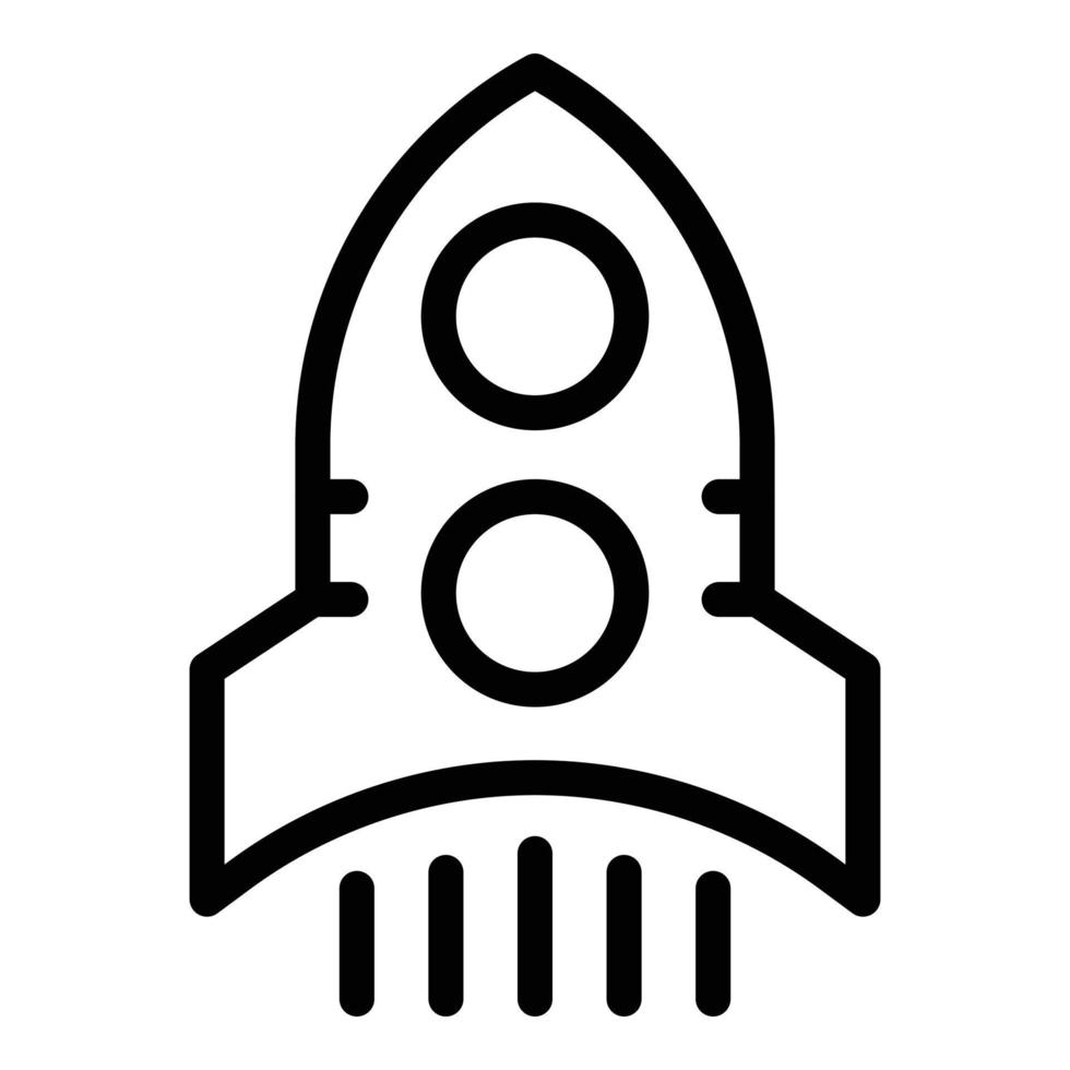 Startup rocket icon outline vector. Business team vector