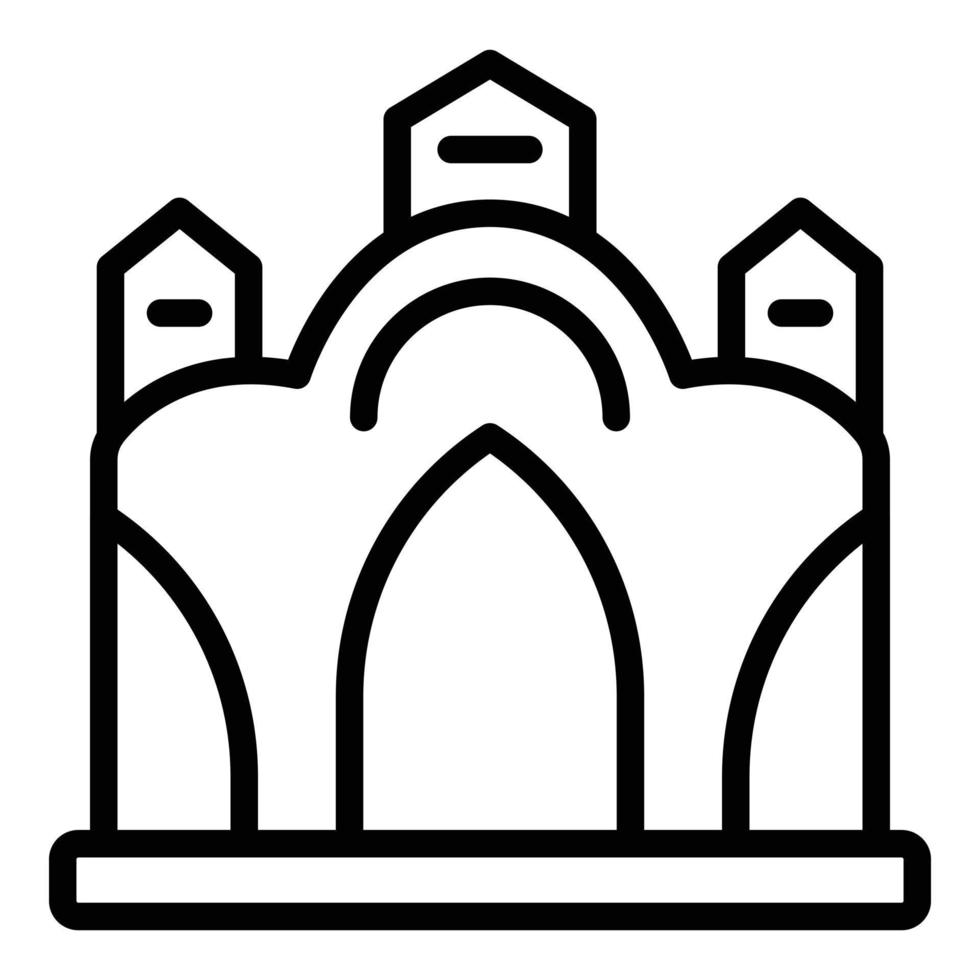 Myanmar architecture icon outline vector. National day vector