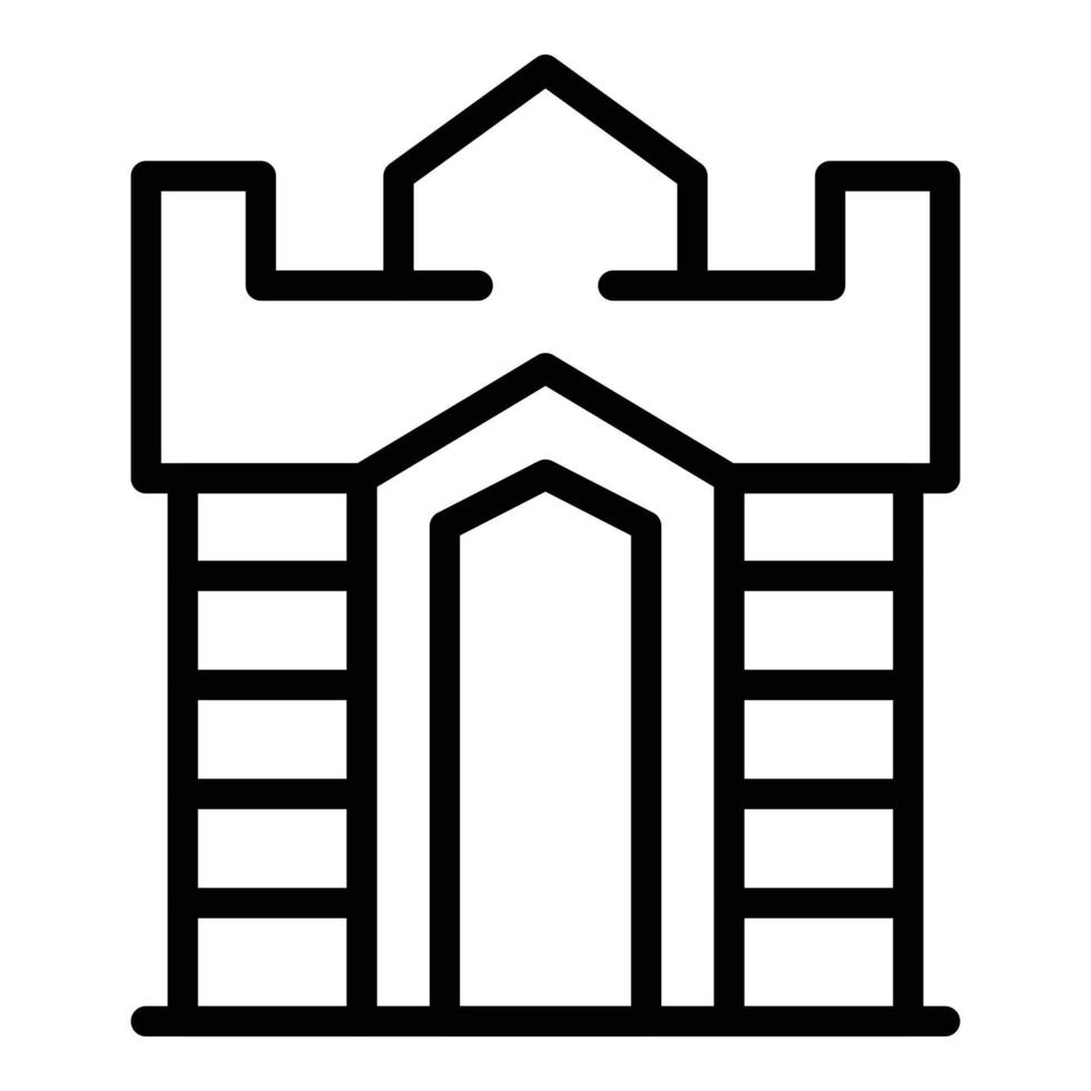 Culture building icon outline vector. Myanmar day vector