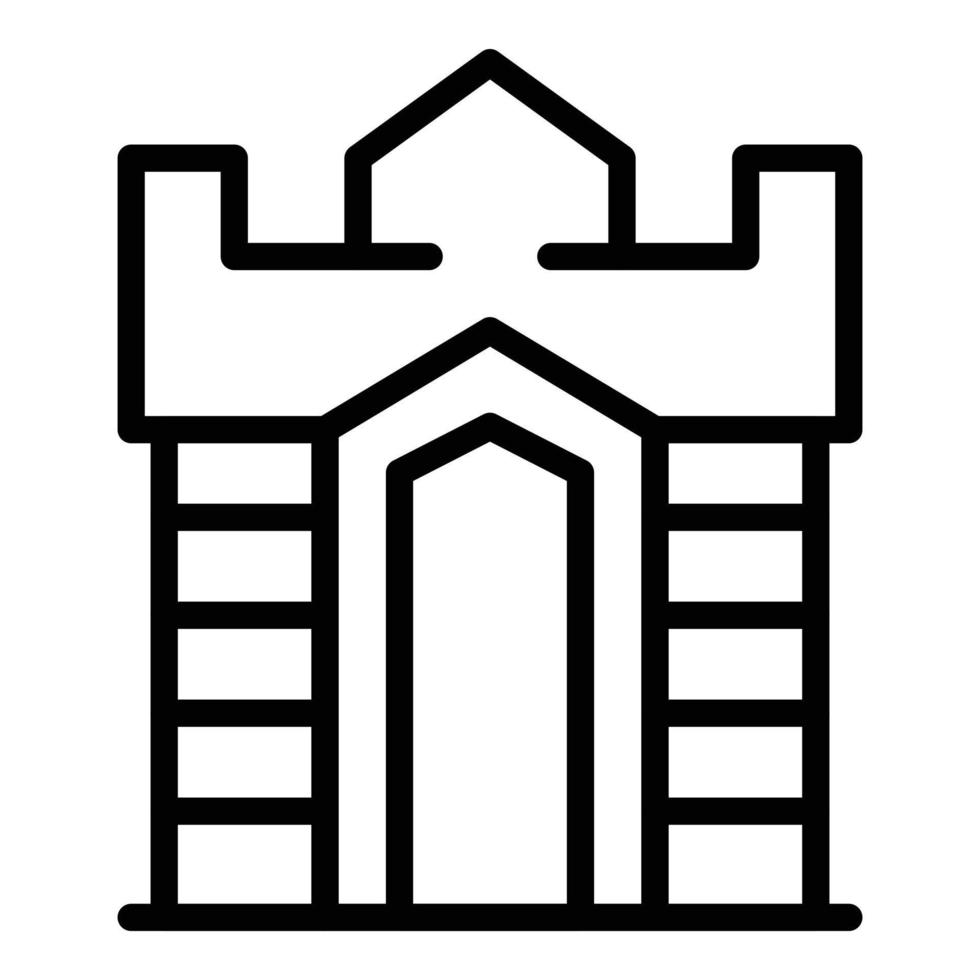 vector de contorno de icono de construcción de cultura. dia de myanmar