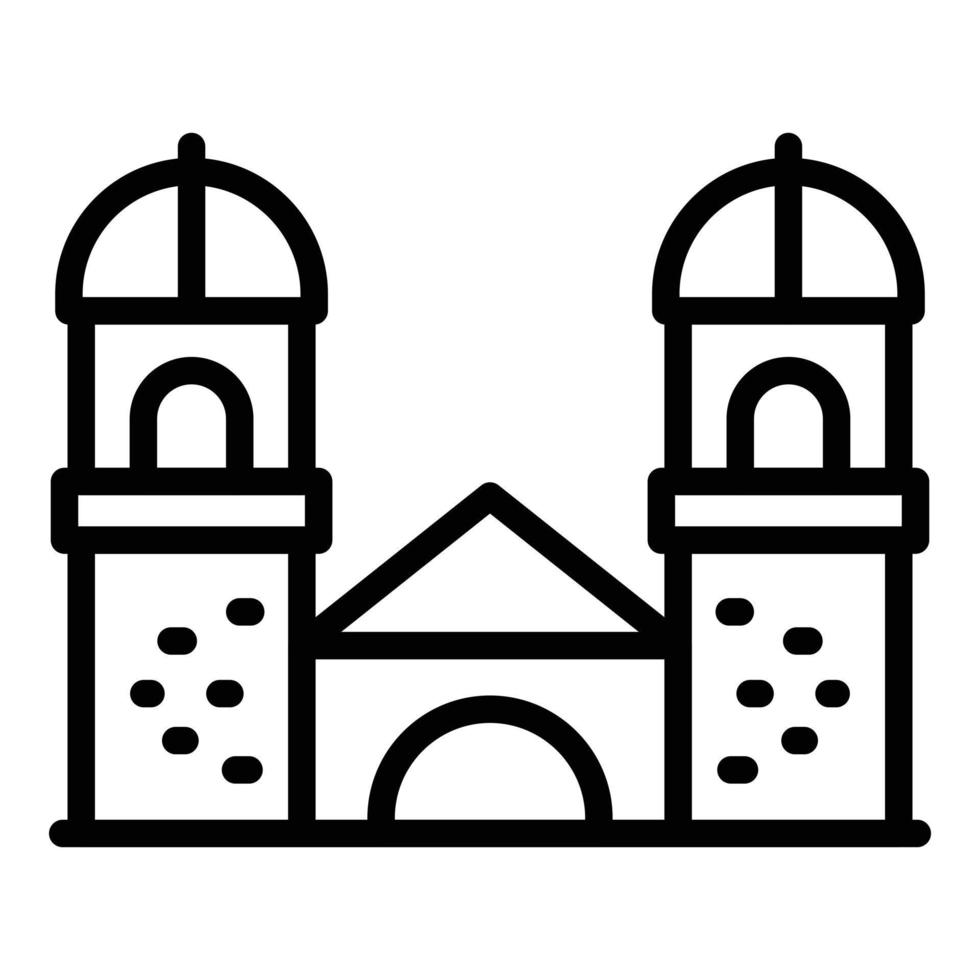 Montenegro architecture icon outline vector. Country area vector