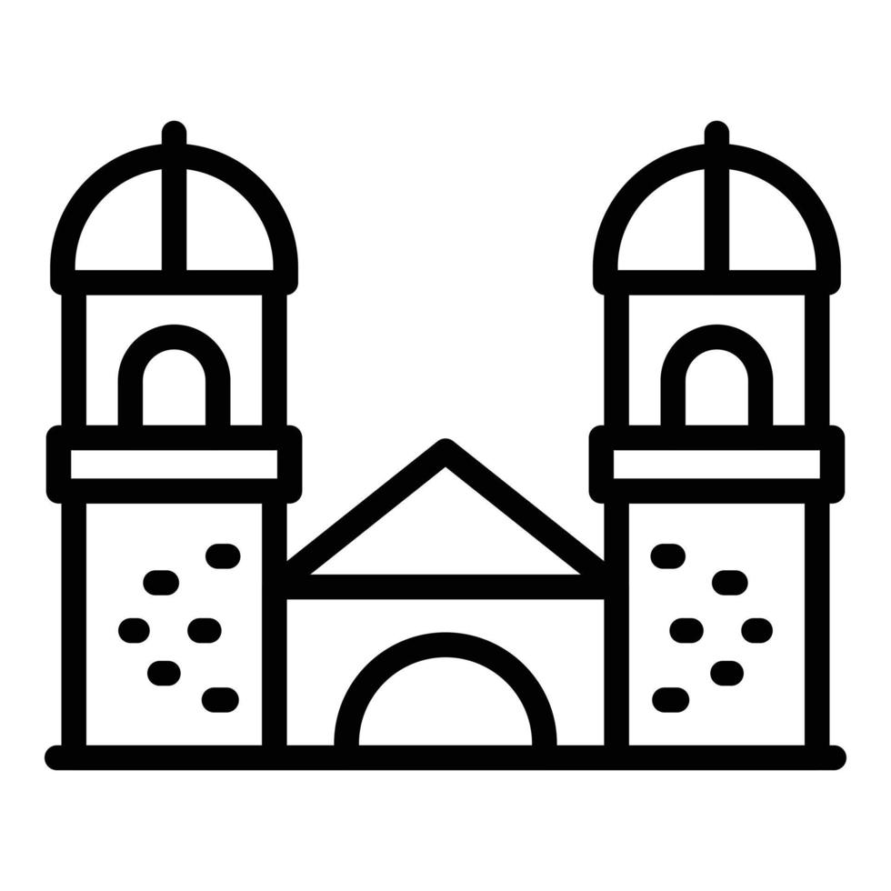 Montenegro architecture icon outline vector. Country area vector