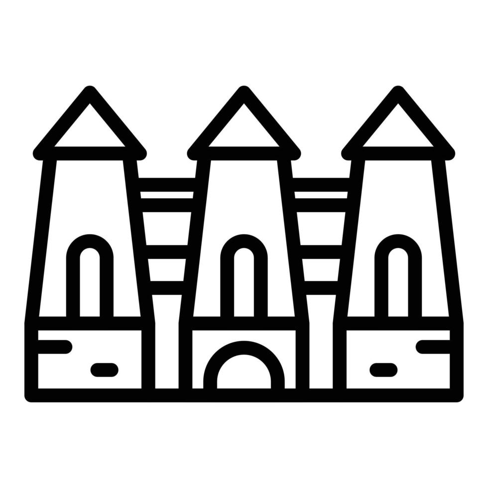 Belarus fortresses icon outline vector. Map tourism vector