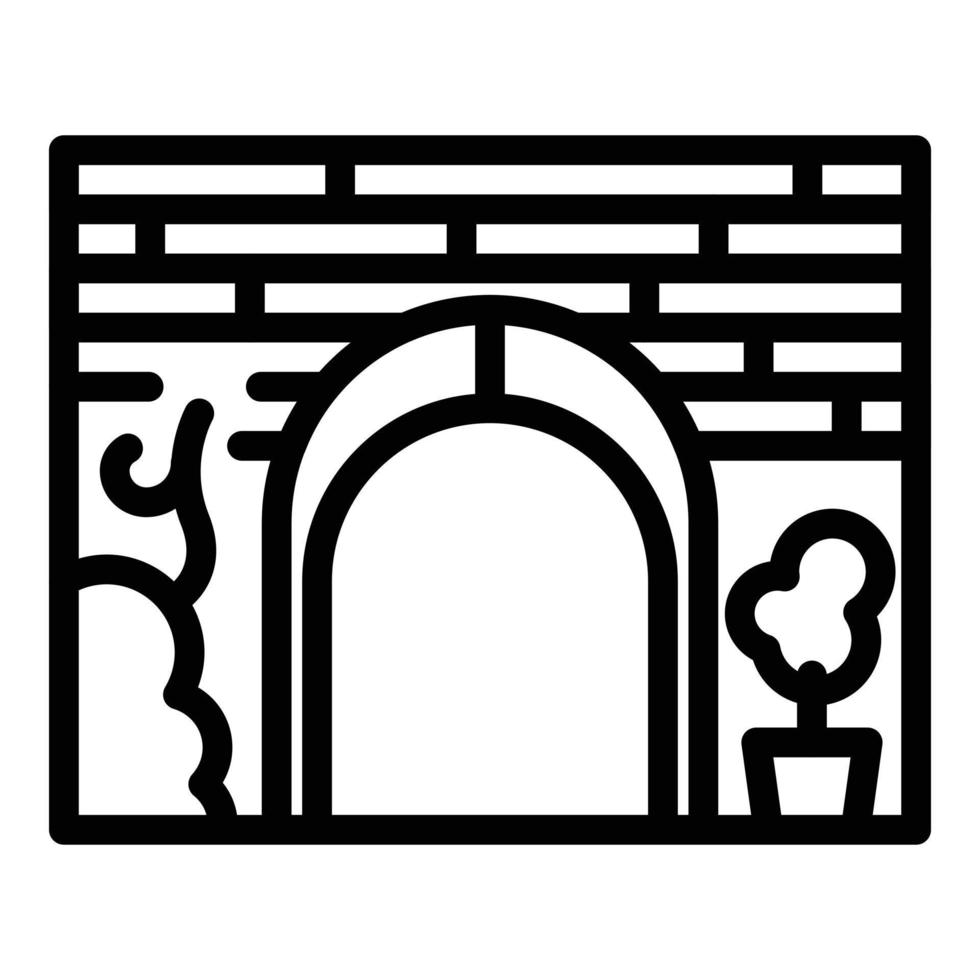 Montenegro city arch icon outline vector. Travel tour vector