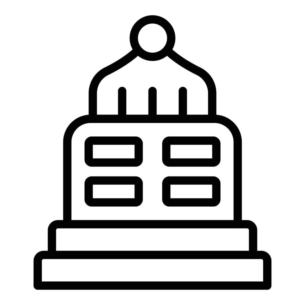 Monument icon outline vector. Myanmar day vector