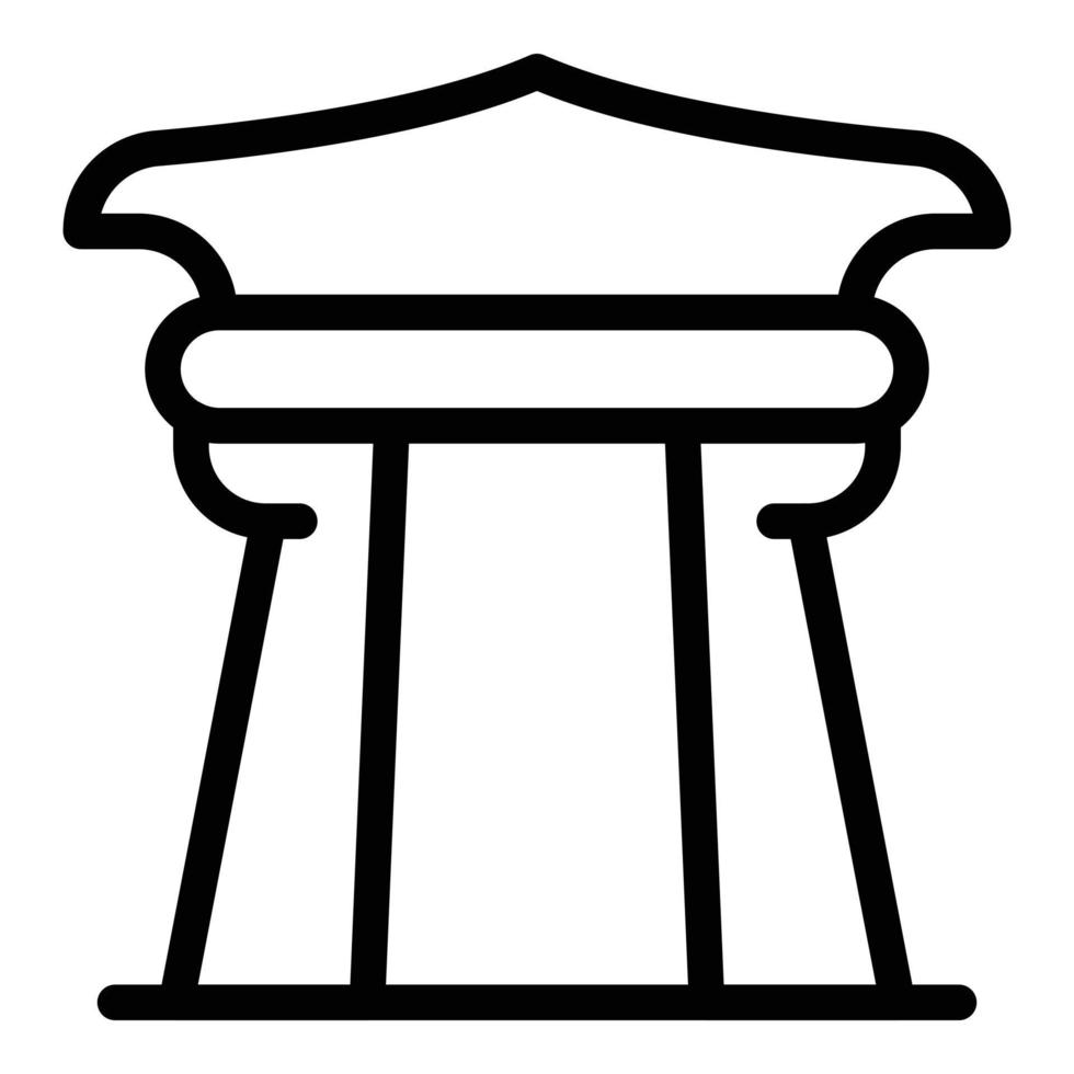 Ancient tower icon outline vector. City temple vector
