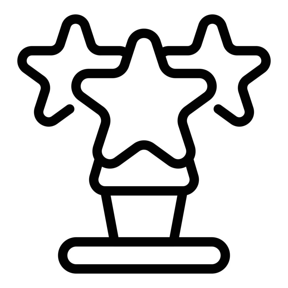 Star cup icon outline vector. Business team vector