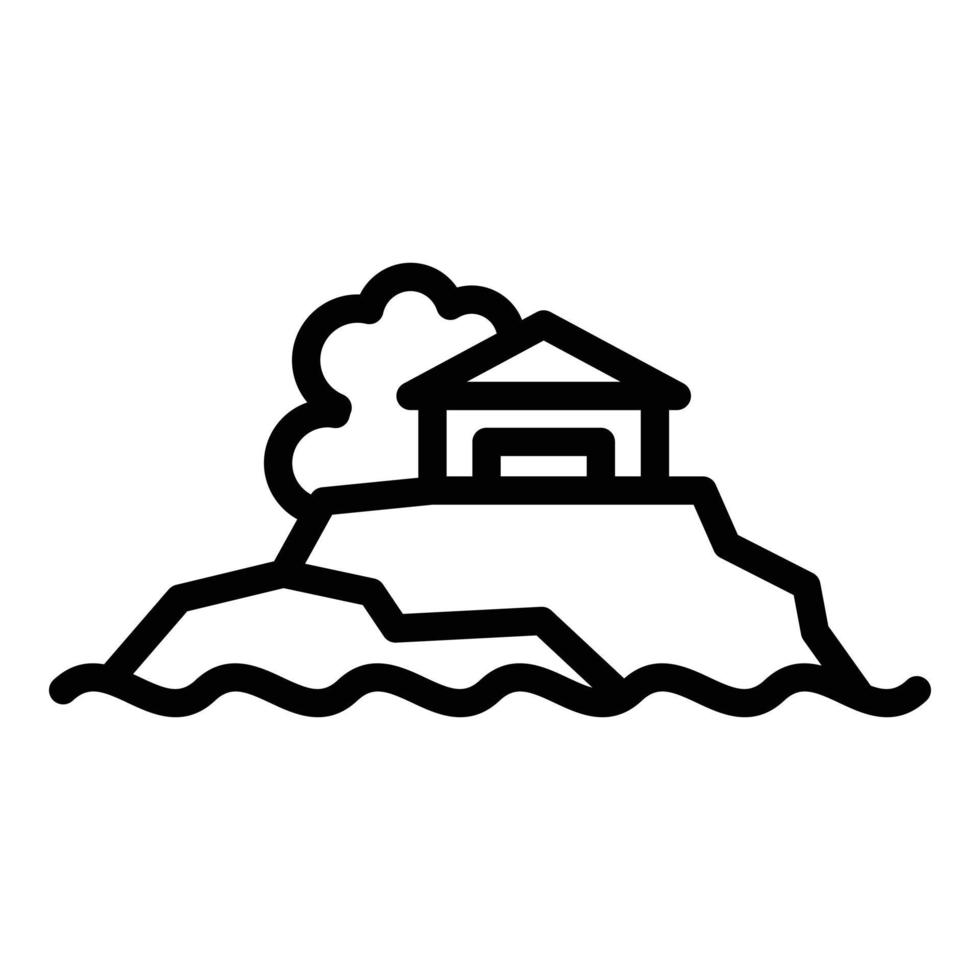 Montenegro house icon outline vector. Travel tour vector