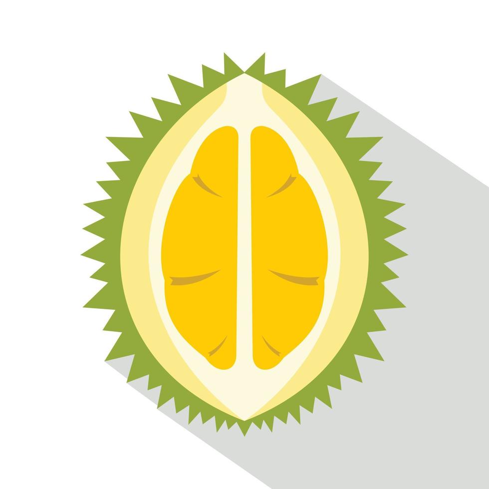 icono de durián, estilo plano vector