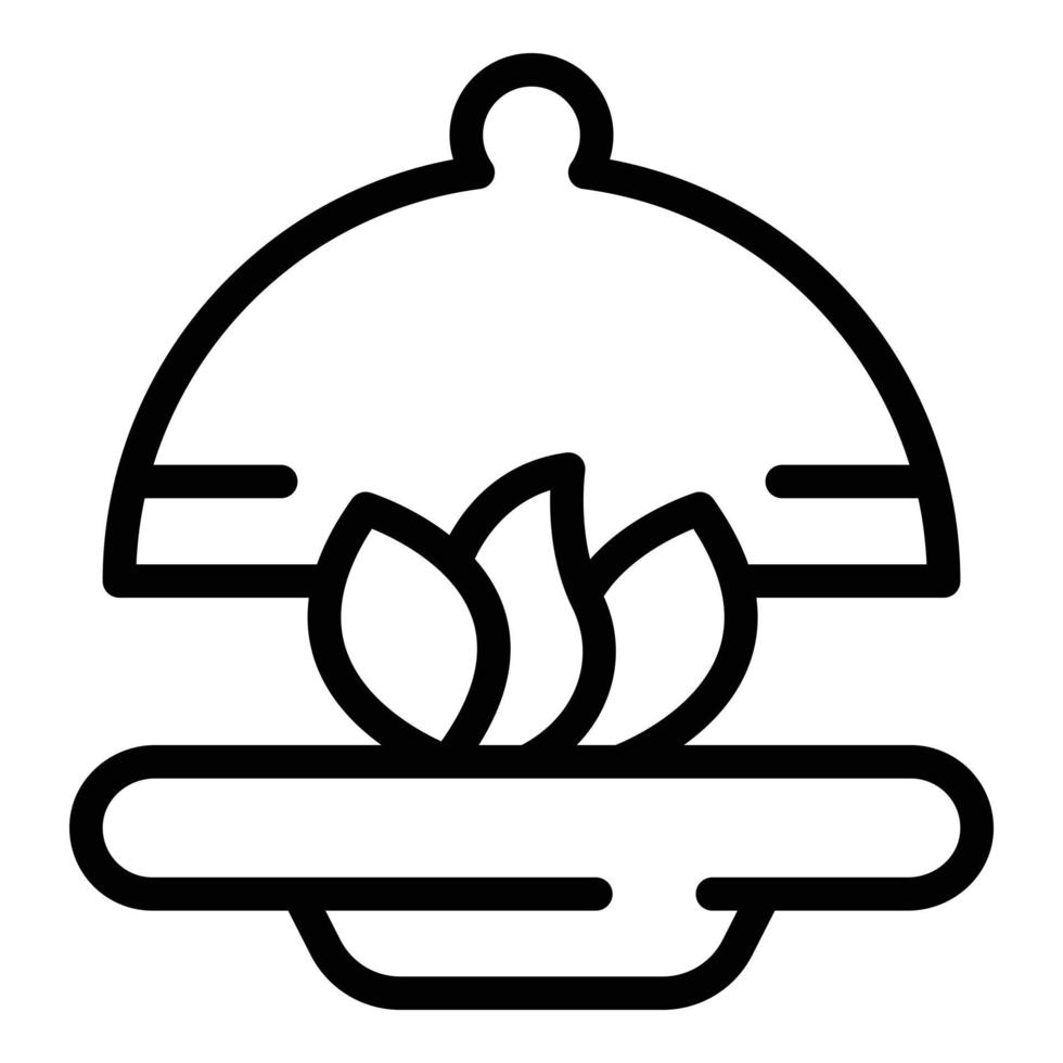 vector de contorno de icono de comida dietética. comer gratis