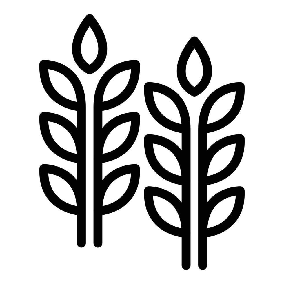 Vegan plant icon outline vector. Food diet vector
