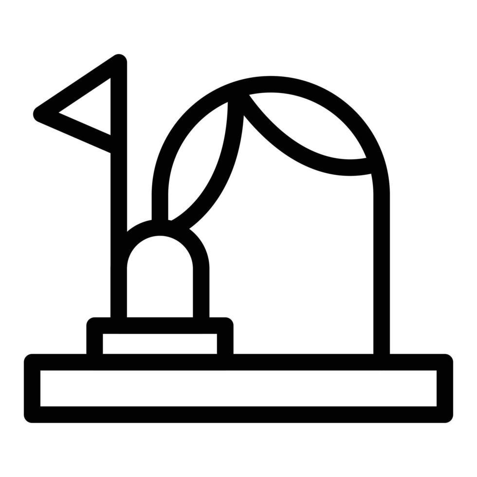 Ice fishing place icon outline vector. Fish winter vector
