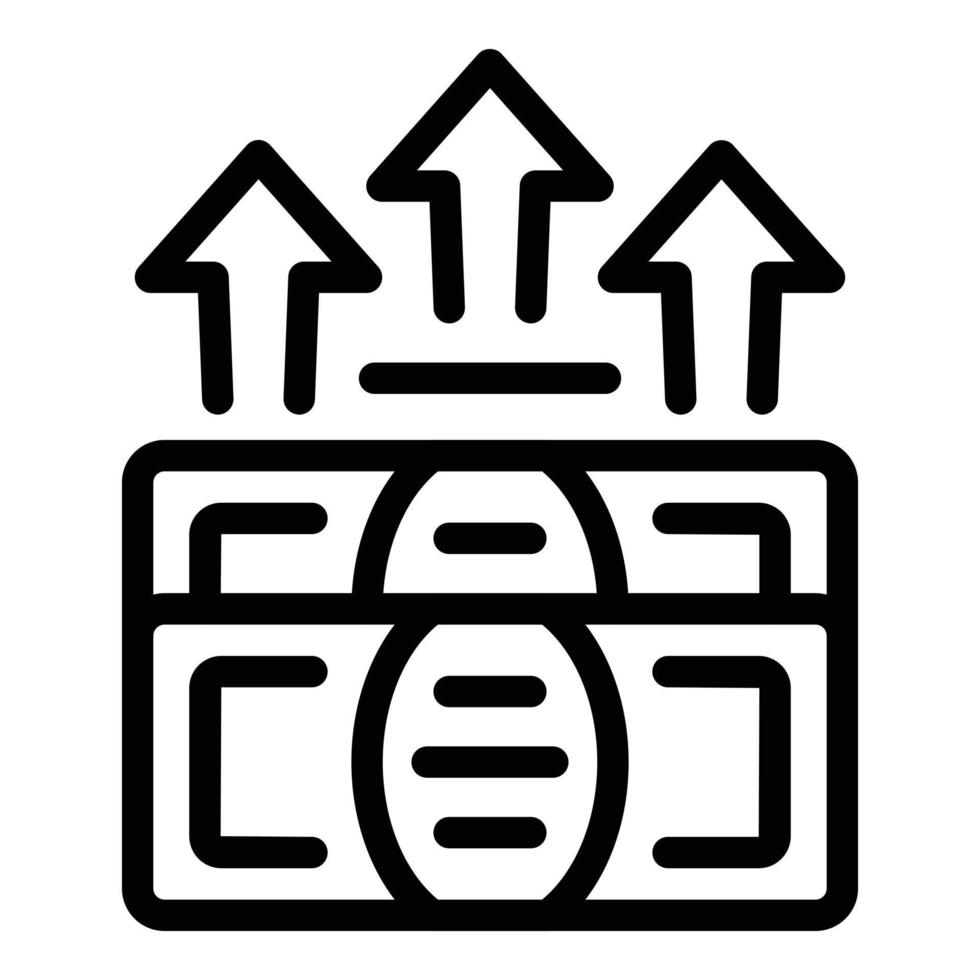 Cash manager icon outline vector. Company business vector