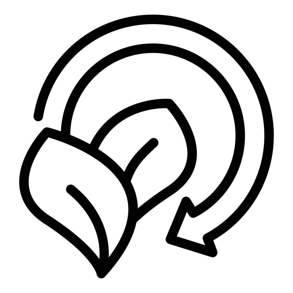 Vegetarian leafs icon outline vector. Diet food vector