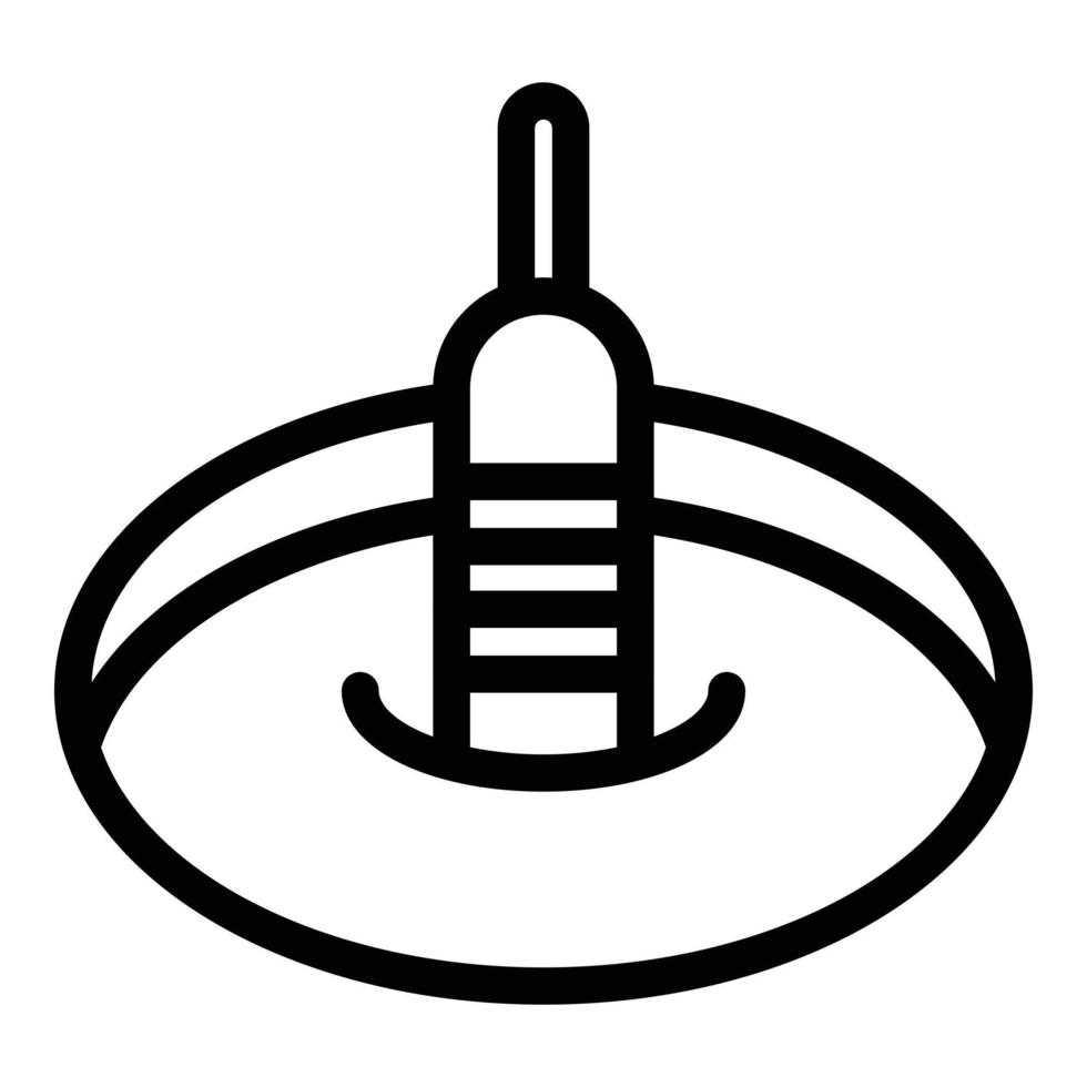 Ice fishing float icon outline vector. Hole fisherman vector