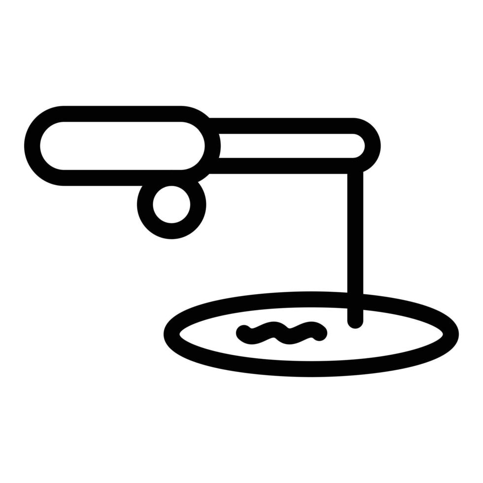 Ice fishing process icon outline vector. River fun vector