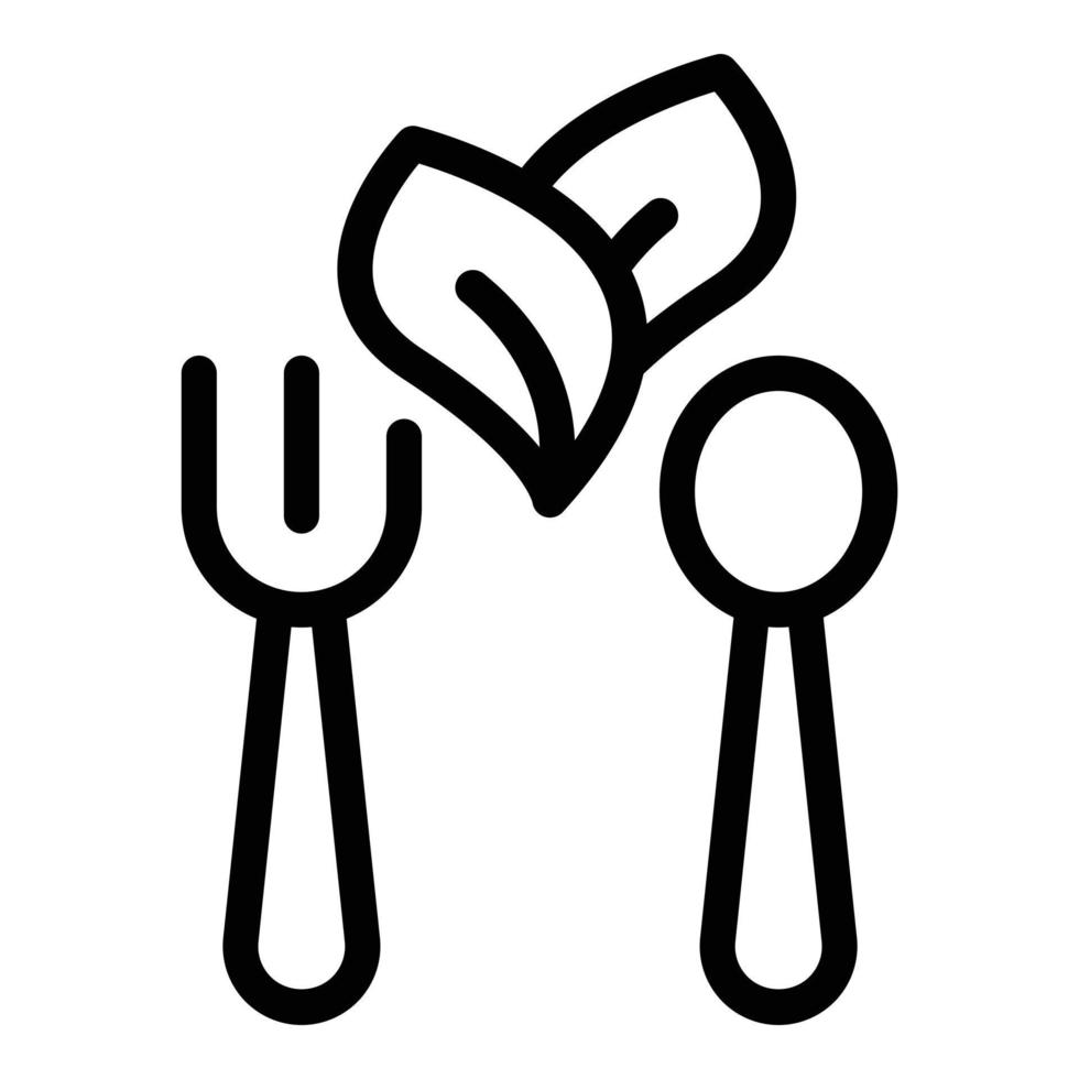 Vegan dinner icon outline vector. Diet food vector
