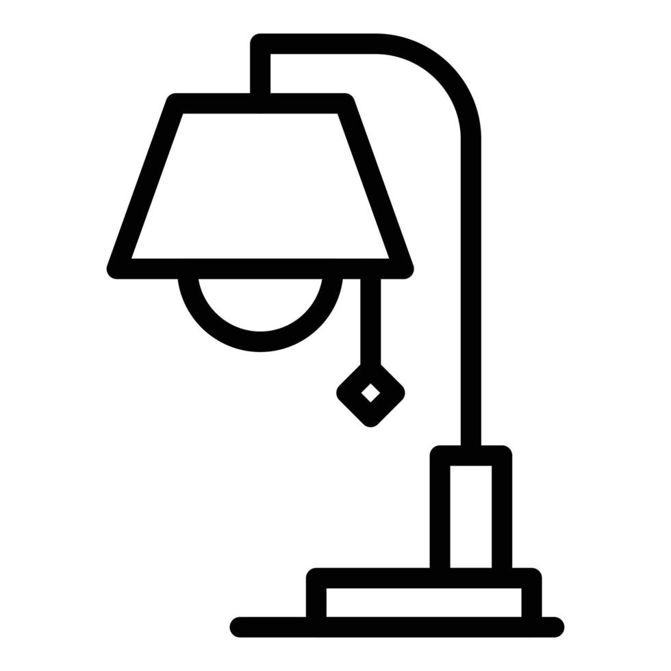 Room light icon outline vector. Lamp stand vector