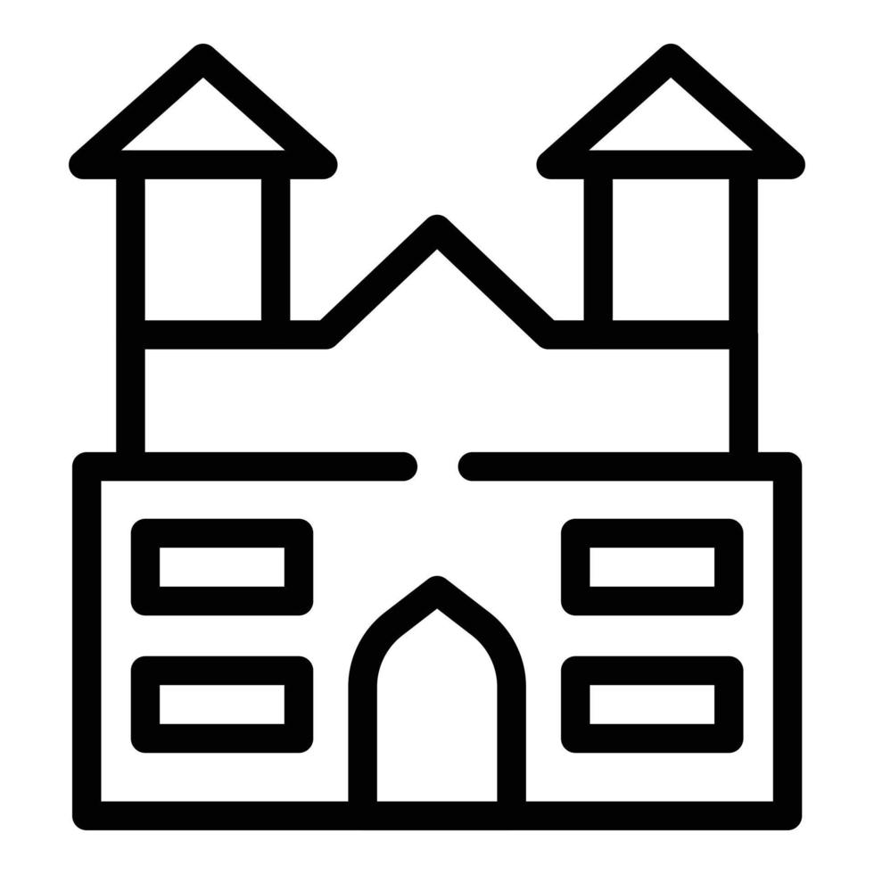 Political city icon outline vector. Flag map vector