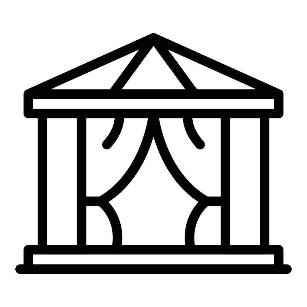 Greek tent icon outline vector. Roman city vector