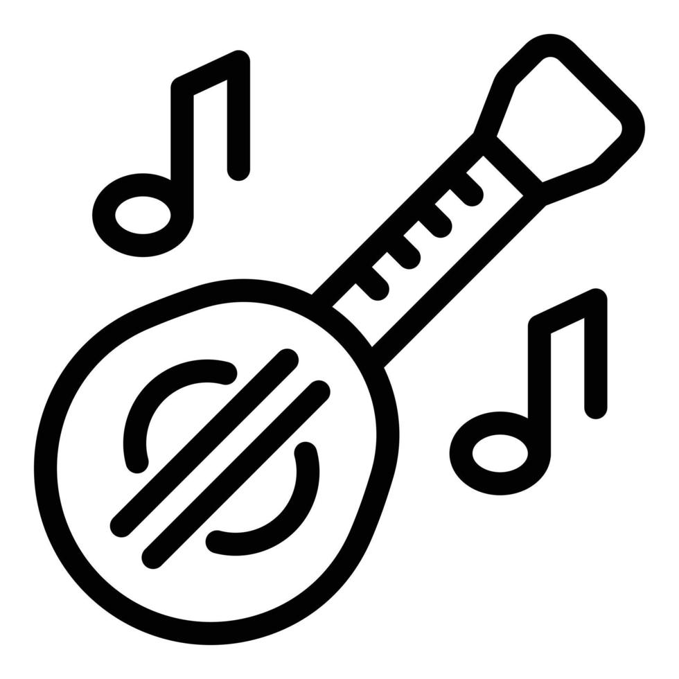 Musical instrument icon outline vector. Sea city vector
