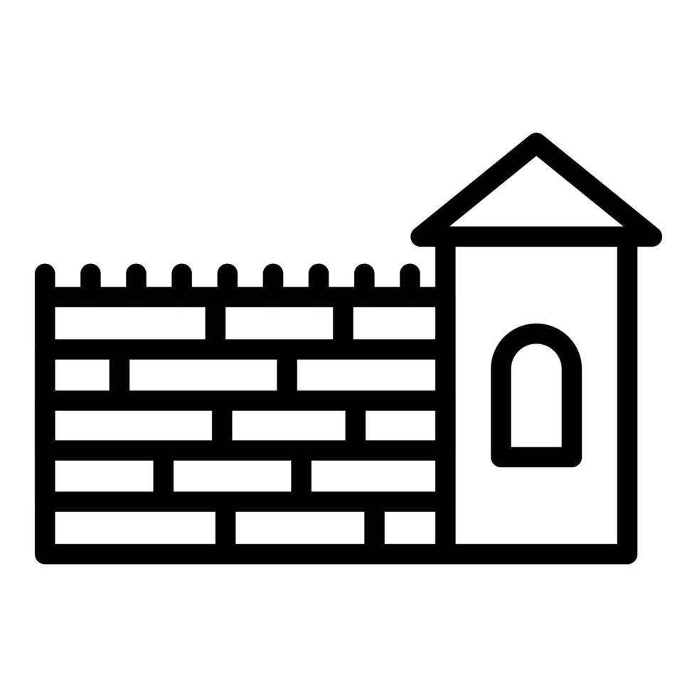 Montenegro stone wall icon outline vector. Flag tour vector