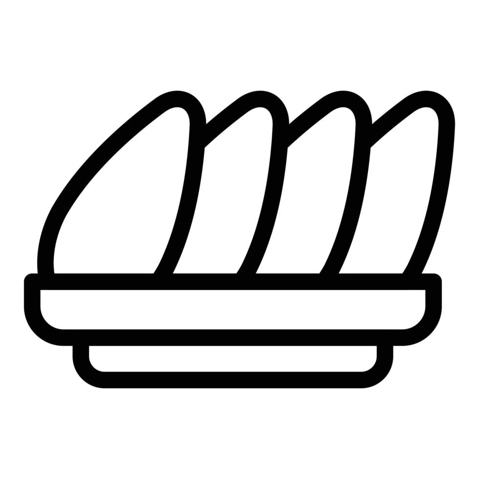 Fast food icon outline vector. Chicken nugget vector