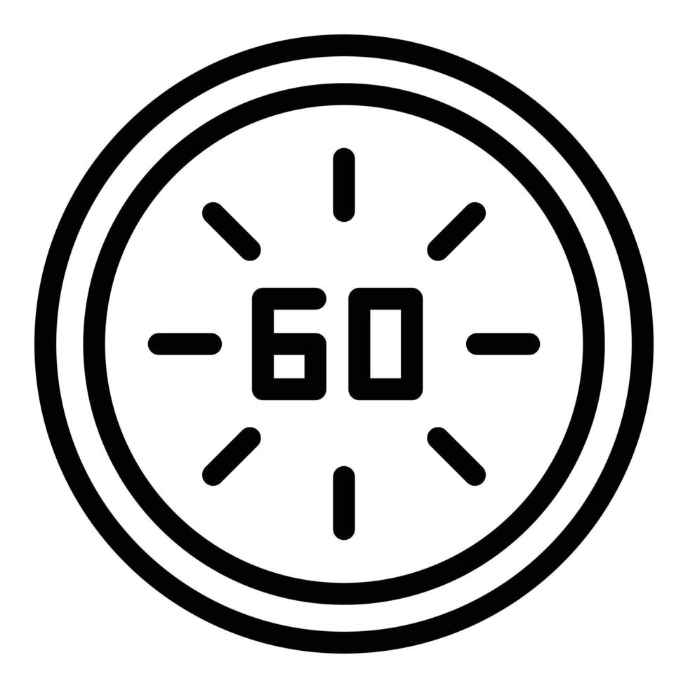 Hour time icon outline vector. Map clock vector