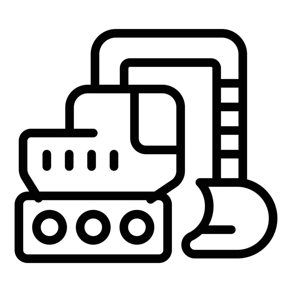 Mine excavator icon outline vector. Gold ore vector