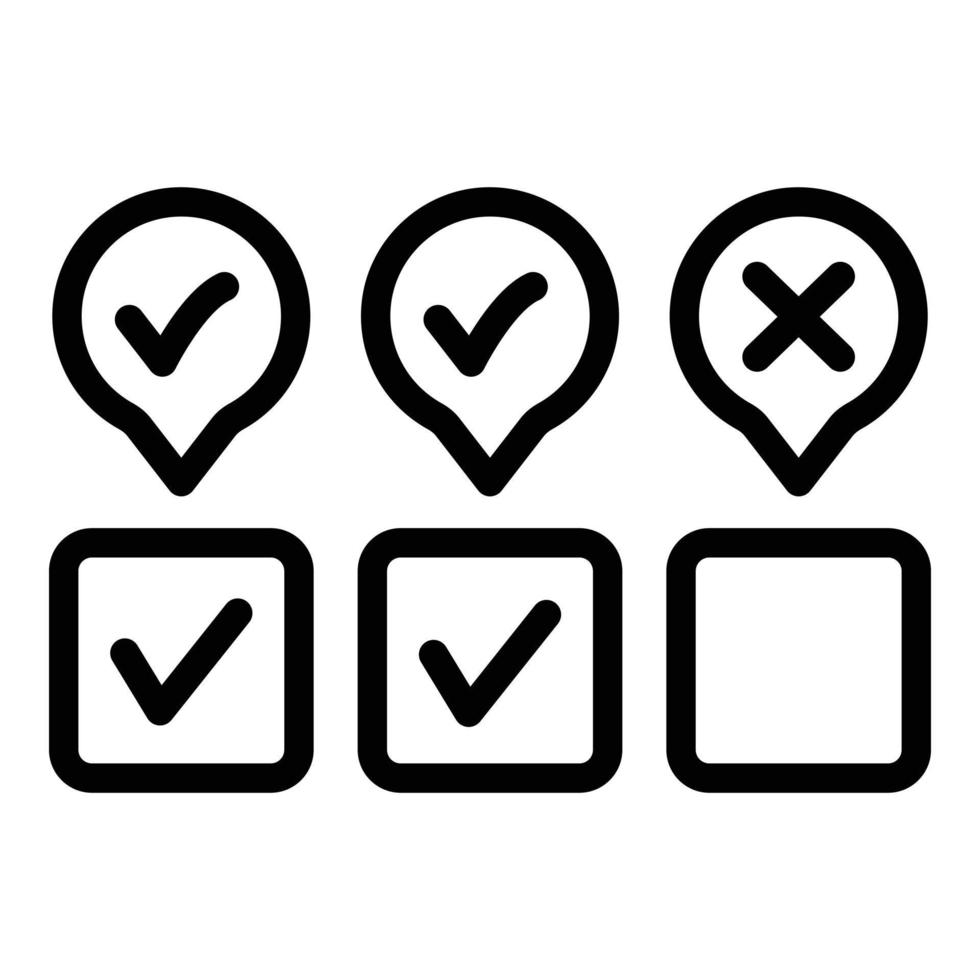 Phone app checkbox icon outline vector. Cellphone internet vector