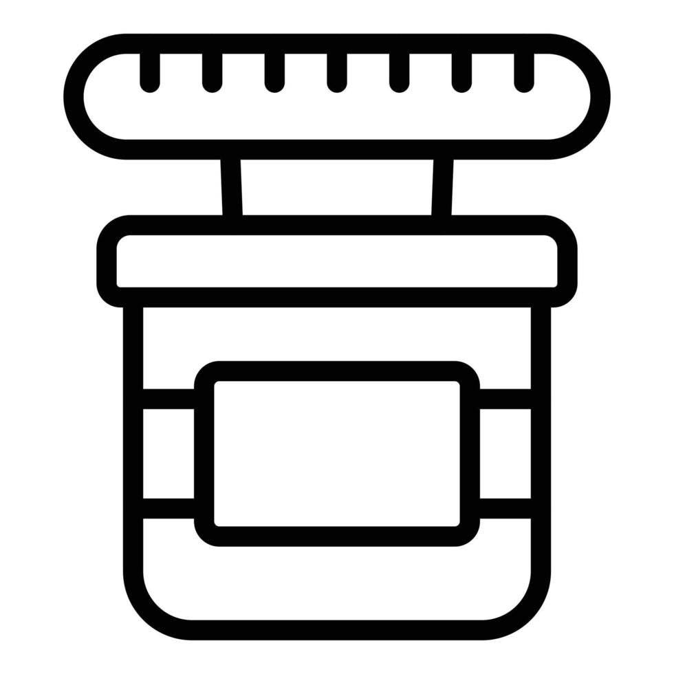 Gem scales icon outline vector. Gold mine vector