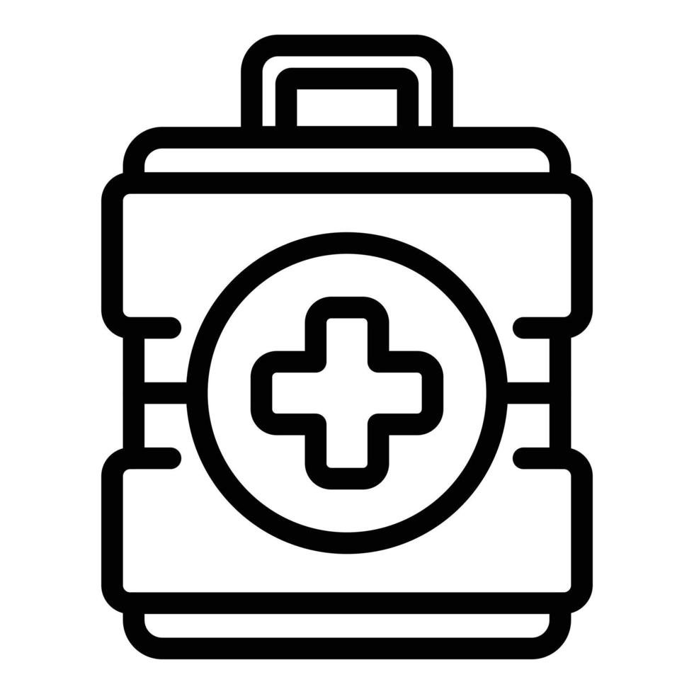 Sport first aid kit icon outline vector. Emergency box vector