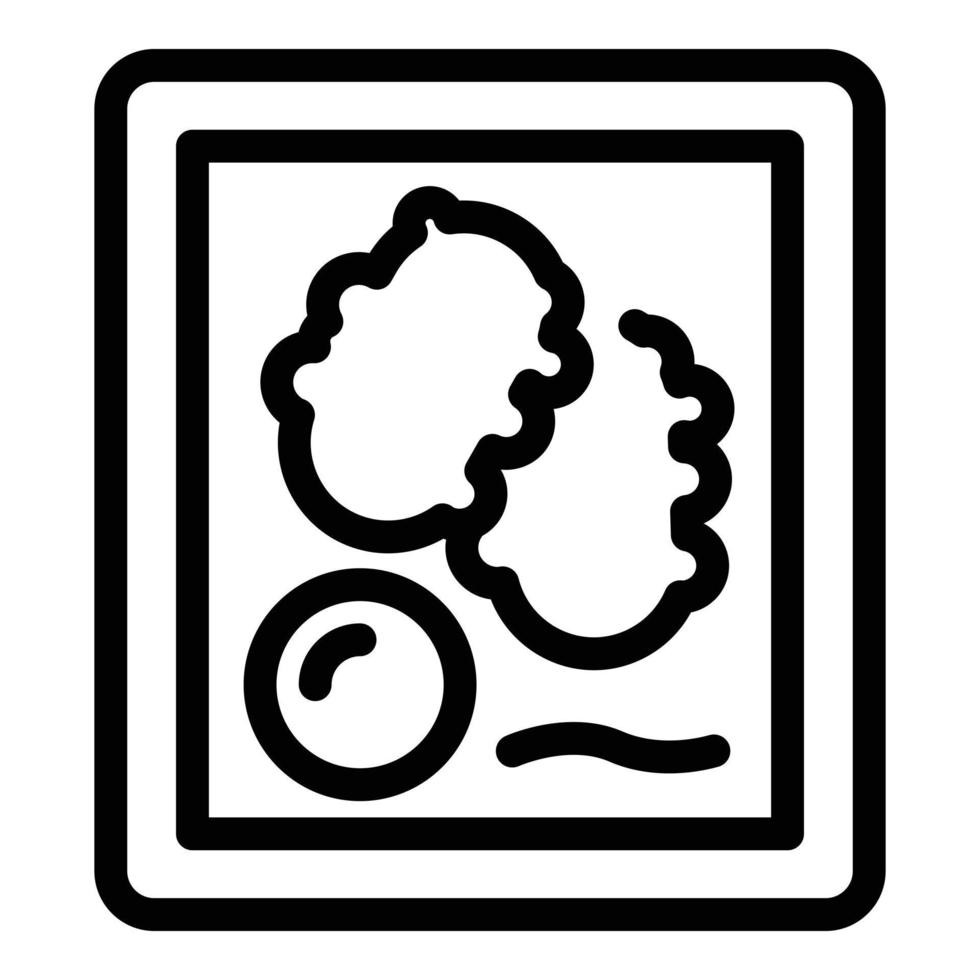 Top view top meat icon outline vector. Fast hot food vector