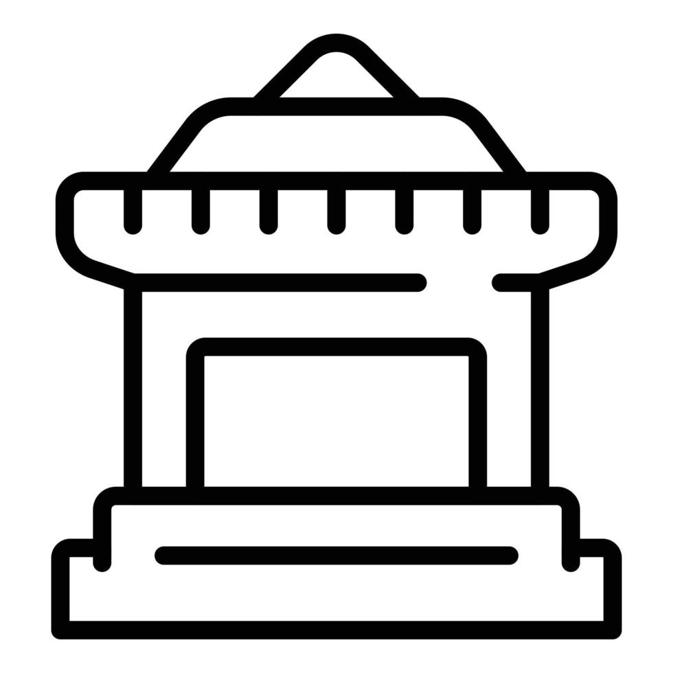 Asia building icon outline vector. Myanmar culture vector