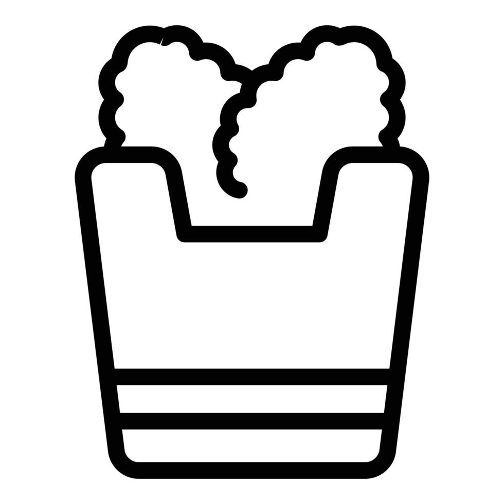 Fast food box icon outline vector. Chicken nugget vector