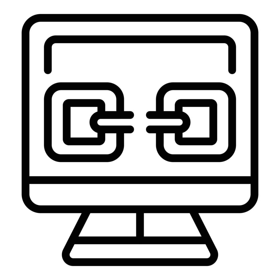 Computer lost connection icon outline vector. Internet error vector