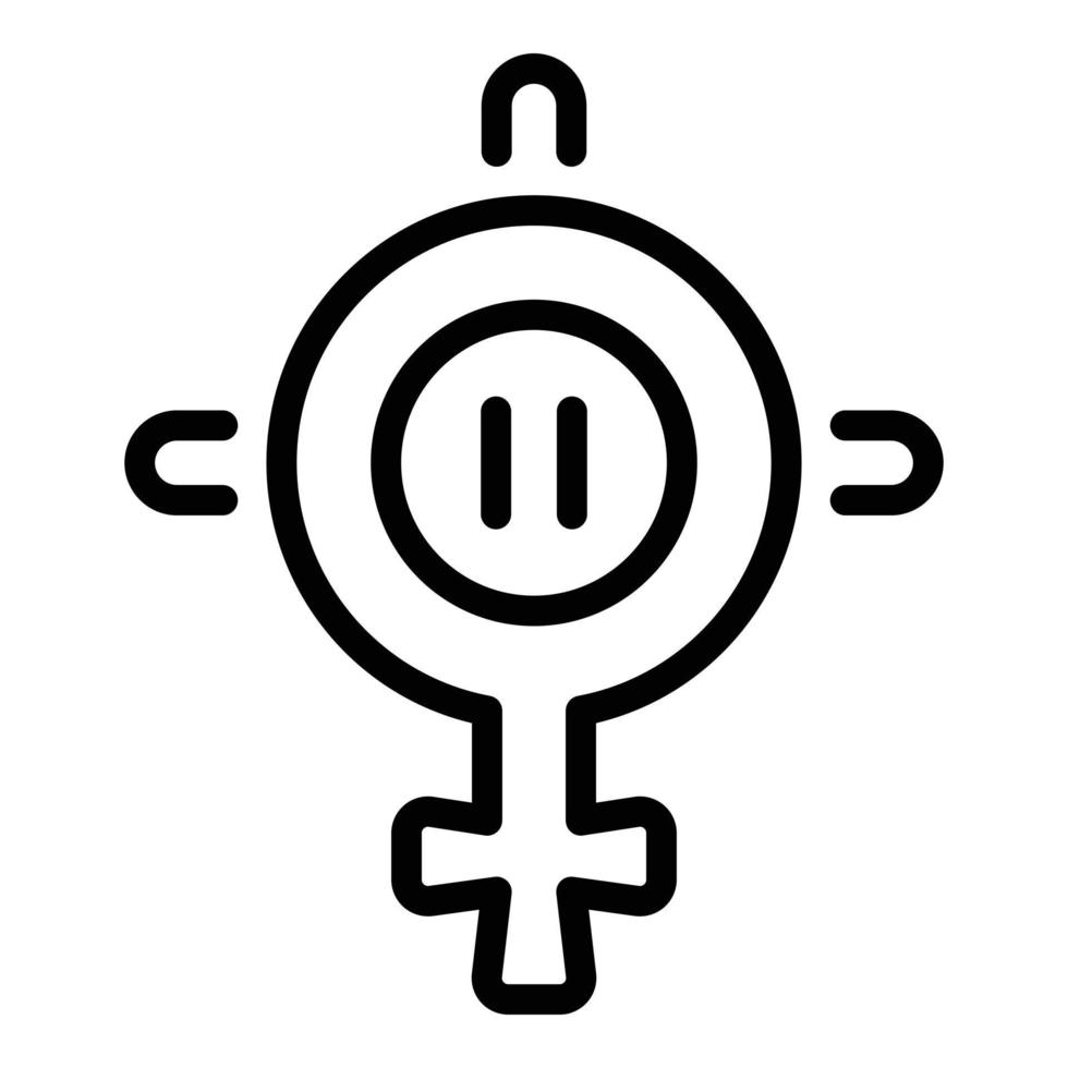 Woman menopause icon outline vector. Hormone health vector