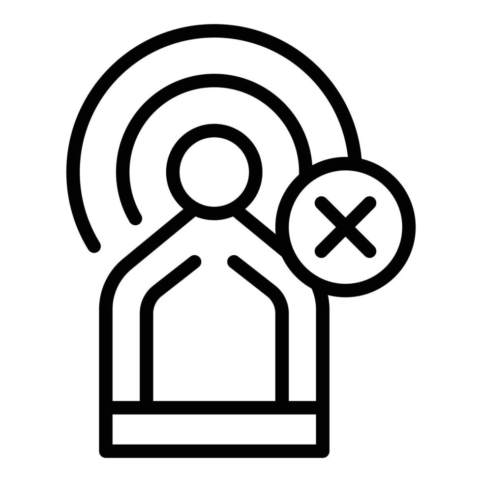 Signal error icon outline vector. Lost connection vector