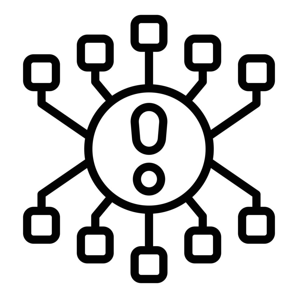 Lost connection icon outline vector. Internet error vector