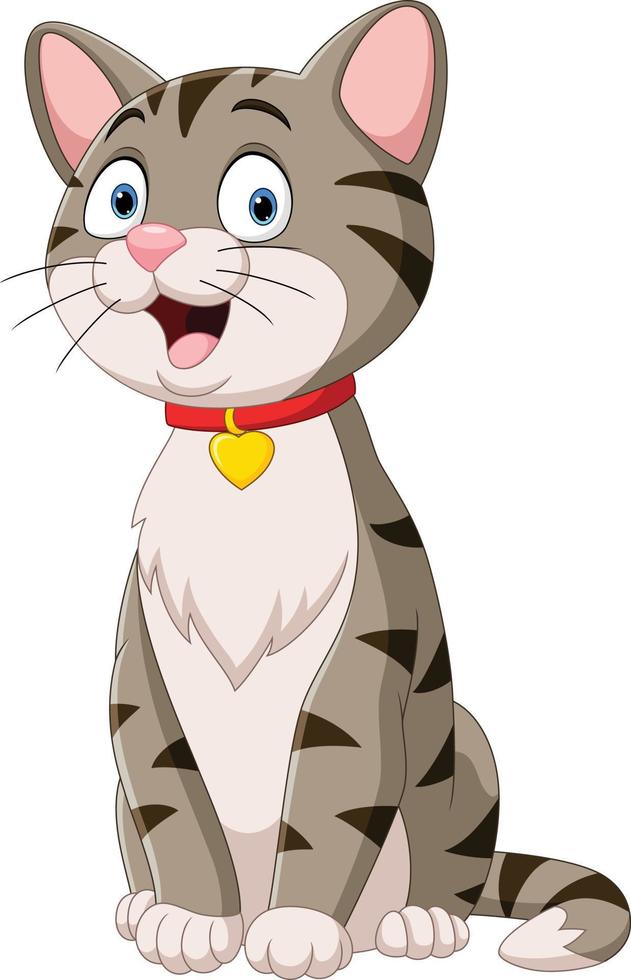 Cartoon funny cat sitting on white background 15219471 Vector Art at Vecteezy Cartoon funny cat sitting on white background 15219471 Vector Art at Vecteezy
