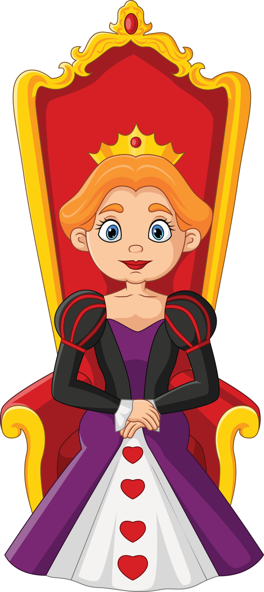 Cartoon queen sitting on the throne 15219656 Vector Art at Vecteezy Cartoon queen sitting on the throne 15219656 Vector Art at Vecteezy